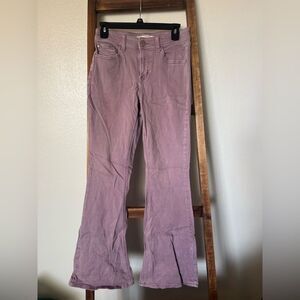 Women's Flare Jeans in Purple